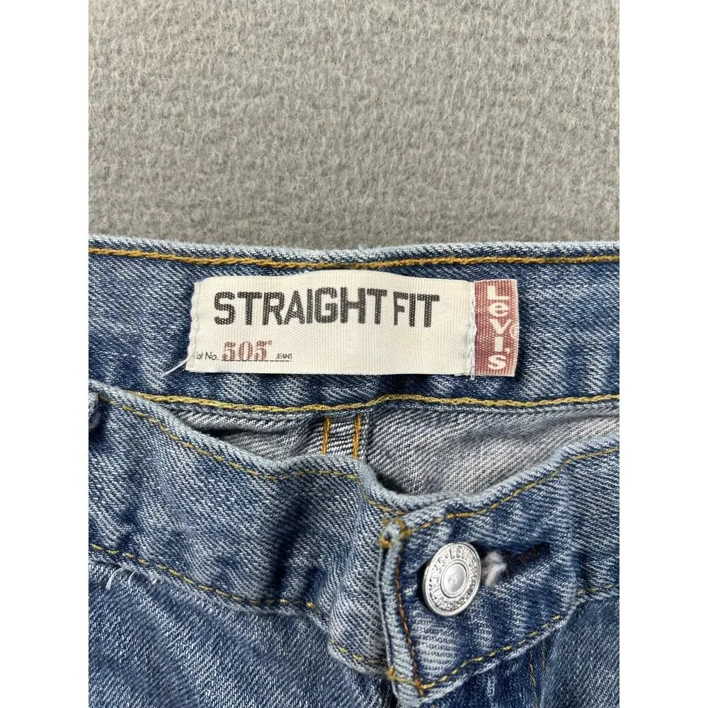 Levi's 505 Men's Relaxed Fit Jeans Stonewash Blue Size 40x30 Classic Style
